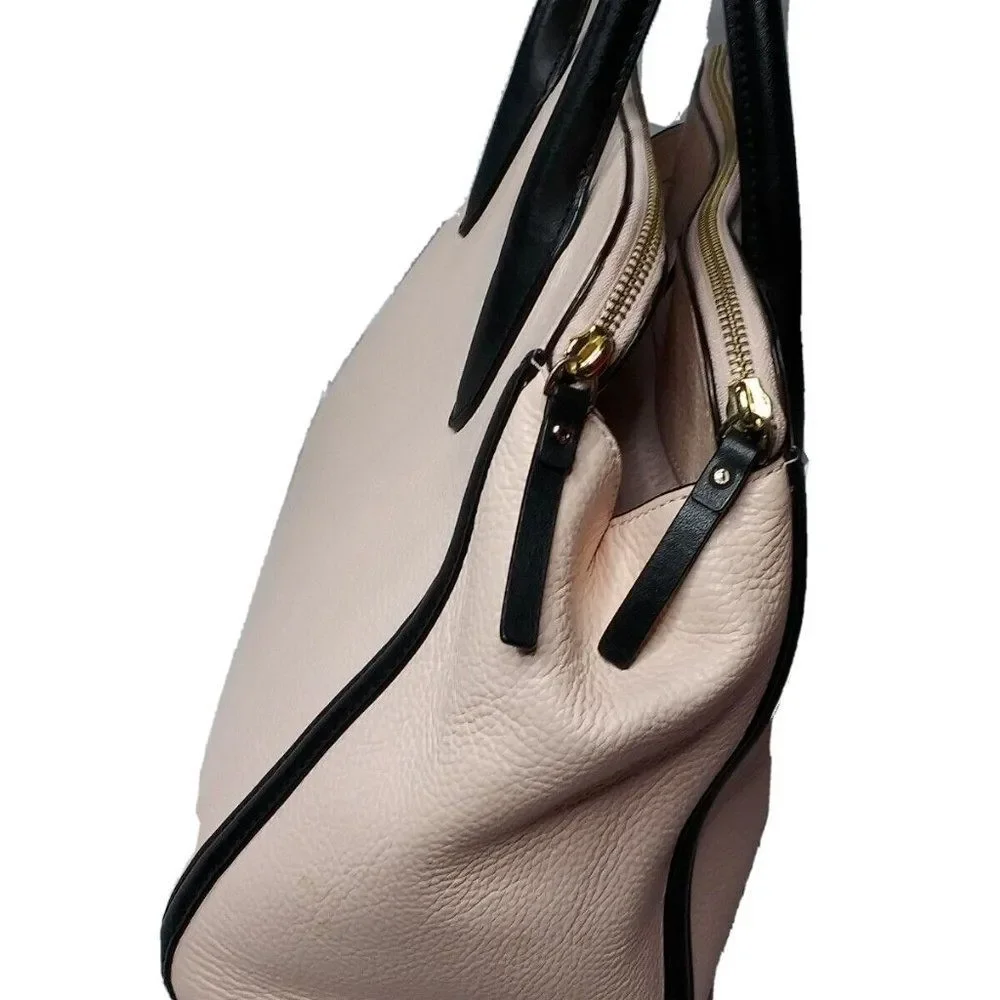 Kate Spade Caroline Queeney Pink Leather Tote Bag Executive Handbag